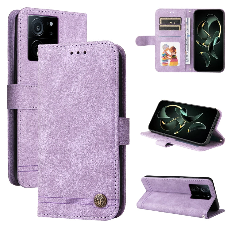 Skin Feel Life Tree Metal Button Leather Phone Case, For Xiaomi 13T / Redmi K60 Ultra, For Xiaomi Redmi K70 / K70 Pro, For Xiaomi Redmi Poco F5, For Xiaomi Redmi K60 / K60 Pro