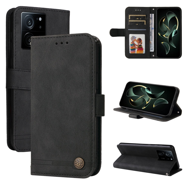 Skin Feel Life Tree Metal Button Leather Phone Case, For Xiaomi 13T / Redmi K60 Ultra, For Xiaomi Redmi K70 / K70 Pro, For Xiaomi Redmi Poco F5, For Xiaomi Redmi K60 / K60 Pro