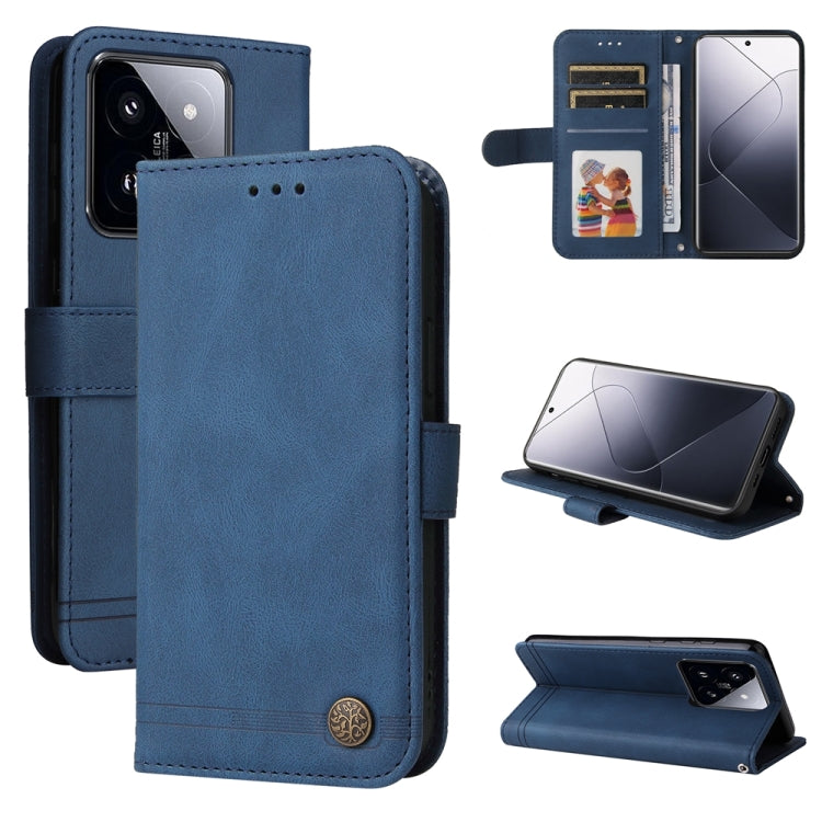 Skin Feel Life Tree Metal Button Leather Phone Case, For Xiaomi Redmi K70E, For Xiaomi 14 Ultra, For Xiaomi 14 Pro, For Xiaomi 14