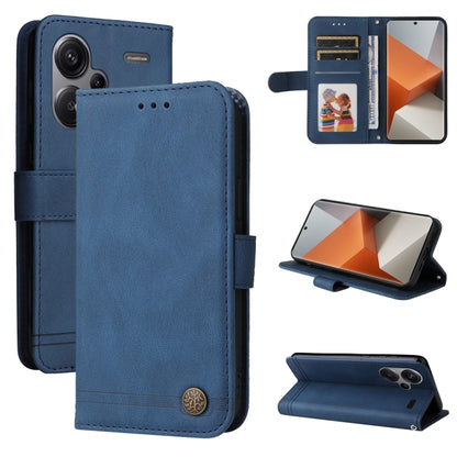 Skin Feel Life Tree Metal Button Leather Phone Case, For Xiaomi Redmi Note13 5G Global, For Xiaomi Redmi 13C 4G, For Xiaomi Redmi Note13 Pro+ 5G Global, For Xiaomi Redmi Note13 Pro 5G Global