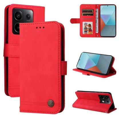 Skin Feel Life Tree Metal Button Leather Phone Case, For Xiaomi Redmi Note13 5G Global, For Xiaomi Redmi 13C 4G, For Xiaomi Redmi Note13 Pro+ 5G Global, For Xiaomi Redmi Note13 Pro 5G Global