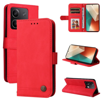 Skin Feel Life Tree Metal Button Leather Phone Case, For Xiaomi Redmi Note13 5G Global, For Xiaomi Redmi 13C 4G, For Xiaomi Redmi Note13 Pro+ 5G Global, For Xiaomi Redmi Note13 Pro 5G Global