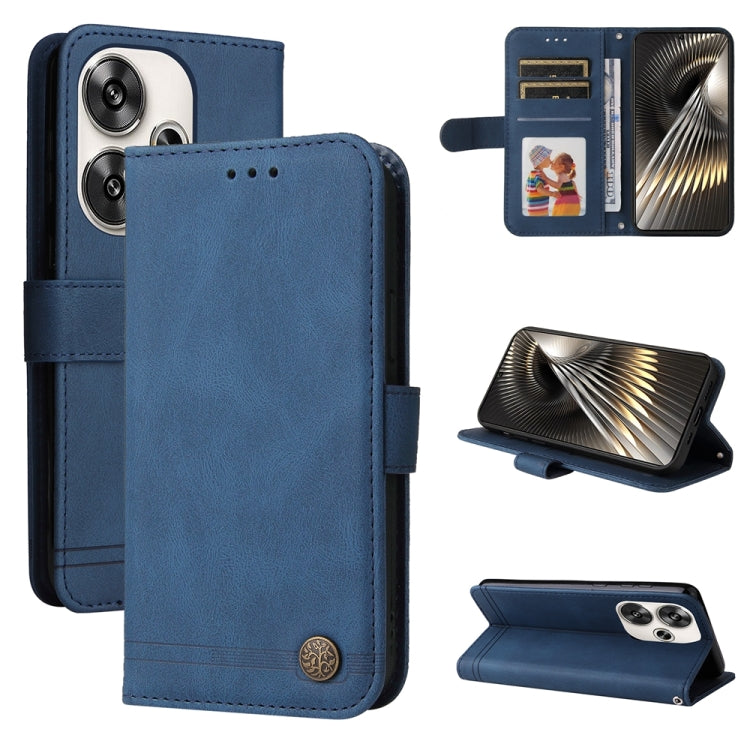 Skin Feel Life Tree Metal Button Leather Phone Case, For Xiaomi Poco F6, For Xiaomi Redmi A3, For Xiaomi Redmi Note13 Pro 4G Global/Poco M6 Pro 4G, For Xiaomi Redmi Note13 4G