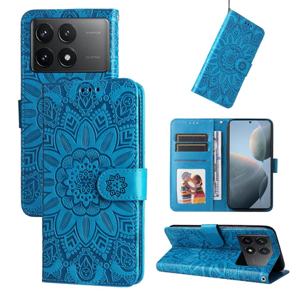 Embossed Sunflower Leather Phone Case, For Xiaomi Redmi A3, For Xiaomi Redmi Note13 Pro 4G Global/Poco M6 Pro 4G, For Xiaomi Redmi Note13 4G, For Xiaomi Redmi K70E