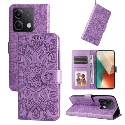 Embossed Sunflower Leather Phone Case, For Xiaomi 14 Ultra, For Xiaomi 14 Pro, For Xiaomi 14, For Xiaomi Redmi Note13 5G Global