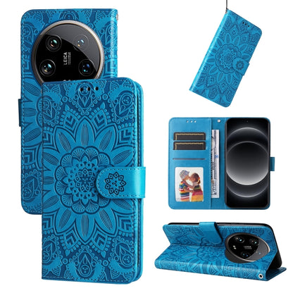 Embossed Sunflower Leather Phone Case, For Xiaomi 14 Ultra, For Xiaomi 14 Pro, For Xiaomi 14, For Xiaomi Redmi Note13 5G Global