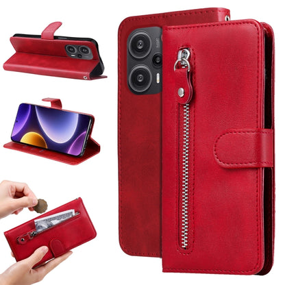 Calf Texture Zipper Leather Phone Case, For Xiaomi 13T / Redmi K60 Ultra, For Xiaomi Redmi Poco F5, For Xiaomi Redmi K60 / K60 Pro, For Xiaomi Redmi Note 12S 4G