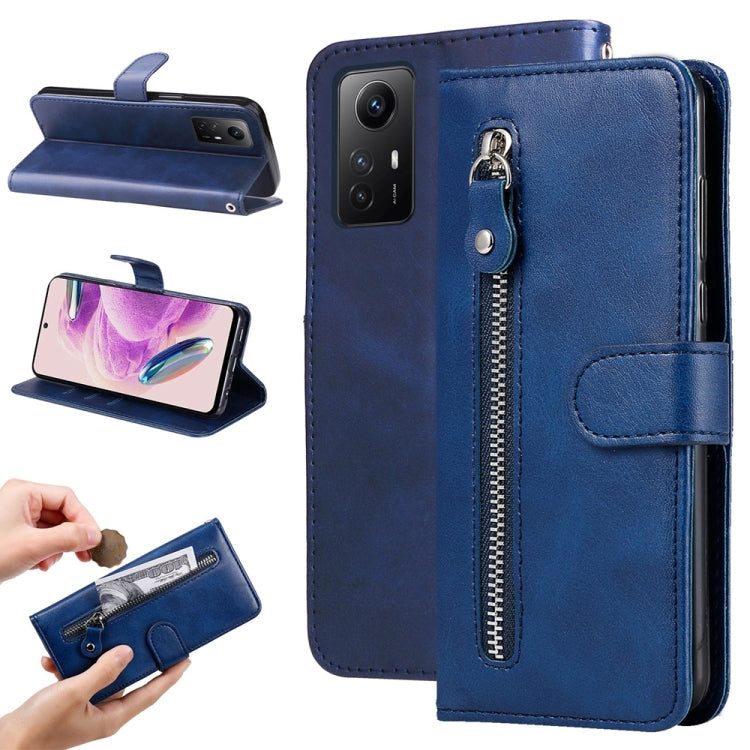 Calf Texture Zipper Leather Phone Case, For Xiaomi 13T / Redmi K60 Ultra, For Xiaomi Redmi Poco F5, For Xiaomi Redmi K60 / K60 Pro, For Xiaomi Redmi Note 12S 4G