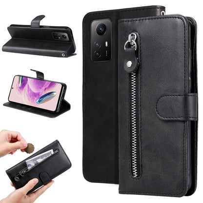 Calf Texture Zipper Leather Phone Case, For Xiaomi 13T / Redmi K60 Ultra, For Xiaomi Redmi Poco F5, For Xiaomi Redmi K60 / K60 Pro, For Xiaomi Redmi Note 12S 4G