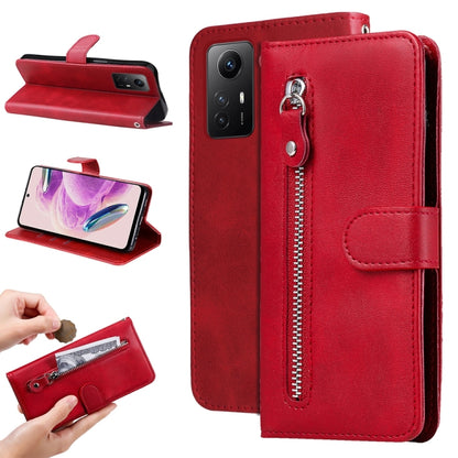 Calf Texture Zipper Leather Phone Case, For Xiaomi 13T / Redmi K60 Ultra, For Xiaomi Redmi Poco F5, For Xiaomi Redmi K60 / K60 Pro, For Xiaomi Redmi Note 12S 4G