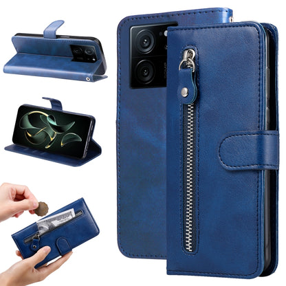 Calf Texture Zipper Leather Phone Case, For Xiaomi 13T / Redmi K60 Ultra, For Xiaomi Redmi Poco F5, For Xiaomi Redmi K60 / K60 Pro, For Xiaomi Redmi Note 12S 4G