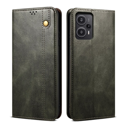 Oil Wax Crazy Horse Texture Flip Leather Phone Case, For Xiaomi Redmi Note 12 Turbo / Poco F5, For Xiaomi Redmi Note 12 Turbo