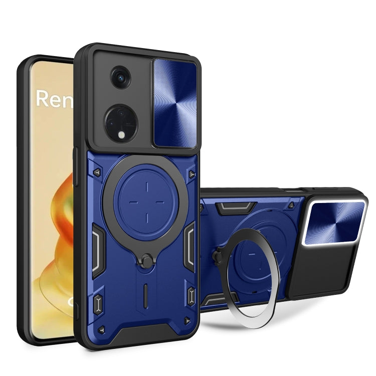 CD Texture Sliding Camshield Magnetic Holder Phone Case, For OPPO F23 5G India / A98 5G / A1 5G, For OPPO Find X8 Pro, For OPPO Reno8 T 5G, For OPPO A17 4G
