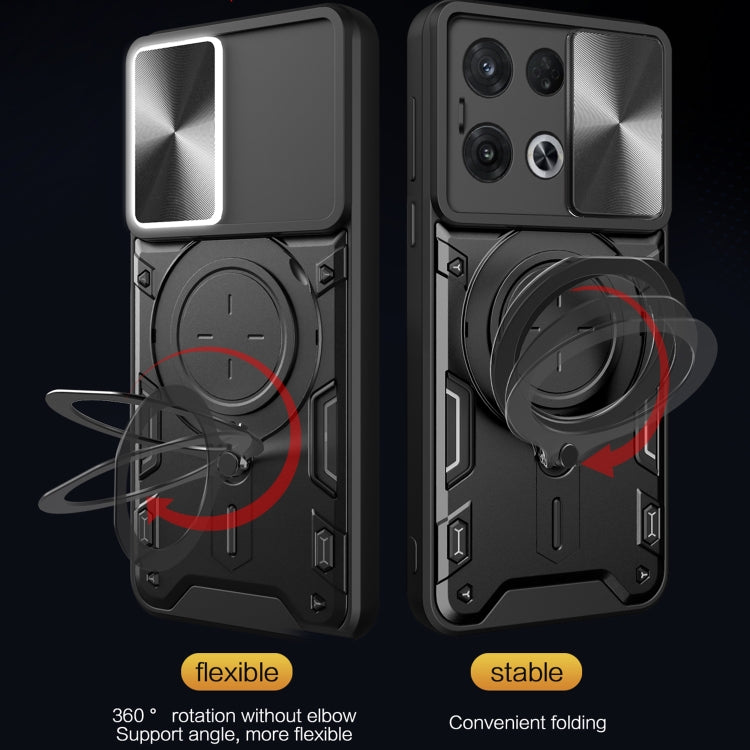 CD Texture Sliding Camshield Magnetic Holder Phone Case, For OPPO Reno8 Pro 5G, For OPPO Reno8 5G, For OPPO Reno7 4G / F21 Pro 4G, For OPPO Reno7 5G