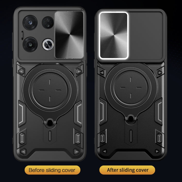 CD Texture Sliding Camshield Magnetic Holder Phone Case, For OPPO Reno8 Pro 5G, For OPPO Reno8 5G, For OPPO Reno7 4G / F21 Pro 4G, For OPPO Reno7 5G
