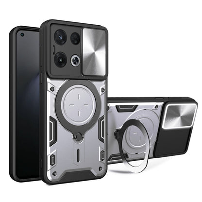 CD Texture Sliding Camshield Magnetic Holder Phone Case, For OPPO Reno8 Pro 5G, For OPPO Reno8 5G, For OPPO Reno7 4G / F21 Pro 4G, For OPPO Reno7 5G