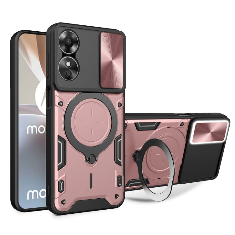 CD Texture Sliding Camshield Magnetic Holder Phone Case, For OPPO F23 5G India / A98 5G / A1 5G, For OPPO Find X8 Pro, For OPPO Reno8 T 5G, For OPPO A17 4G