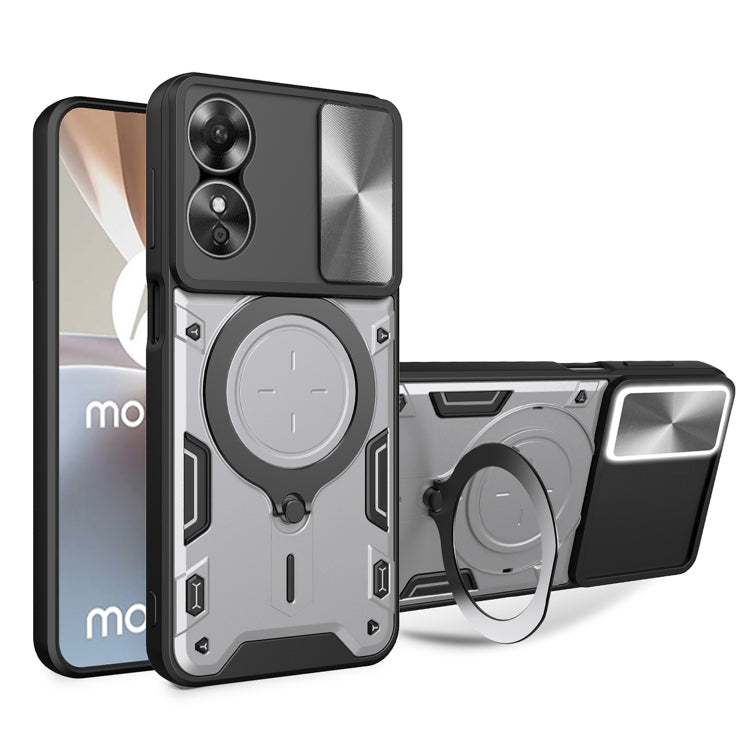 CD Texture Sliding Camshield Magnetic Holder Phone Case, For OPPO F23 5G India / A98 5G / A1 5G, For OPPO Find X8 Pro, For OPPO Reno8 T 5G, For OPPO A17 4G