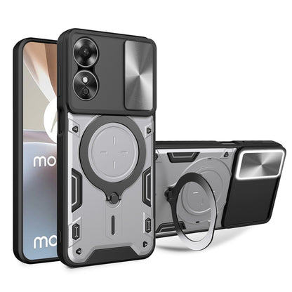 CD Texture Sliding Camshield Magnetic Holder Phone Case, For OPPO F23 5G India / A98 5G / A1 5G, For OPPO Find X8 Pro, For OPPO Reno8 T 5G, For OPPO A17 4G