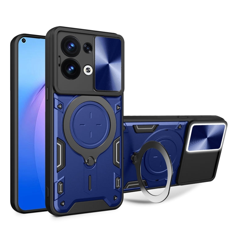 CD Texture Sliding Camshield Magnetic Holder Phone Case, For OPPO Reno8 Pro 5G, For OPPO Reno8 5G, For OPPO Reno7 4G / F21 Pro 4G, For OPPO Reno7 5G