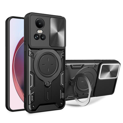 CD Texture Sliding Camshield Magnetic Holder Phone Case, For OPPO A38 4G Global, For OPPO A58 4G Global, For OPPO Reno10 5G Global, For OPPO A78 4G