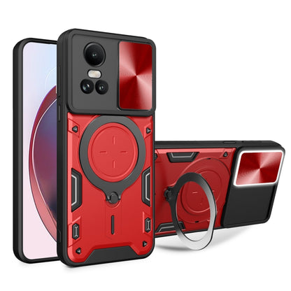 CD Texture Sliding Camshield Magnetic Holder Phone Case, For OPPO A38 4G Global, For OPPO A58 4G Global, For OPPO Reno10 5G Global, For OPPO A78 4G