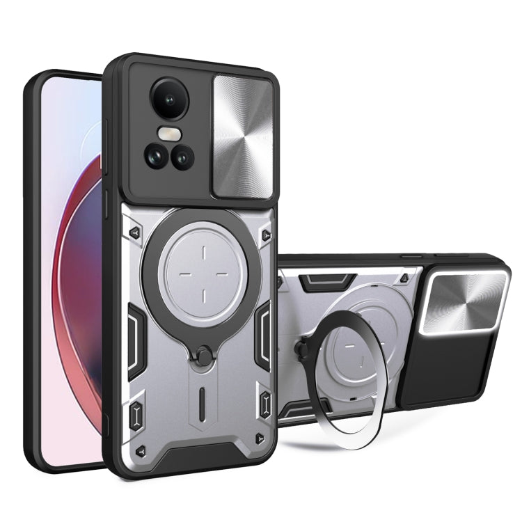 CD Texture Sliding Camshield Magnetic Holder Phone Case, For OPPO A38 4G Global, For OPPO A58 4G Global, For OPPO Reno10 5G Global, For OPPO A78 4G
