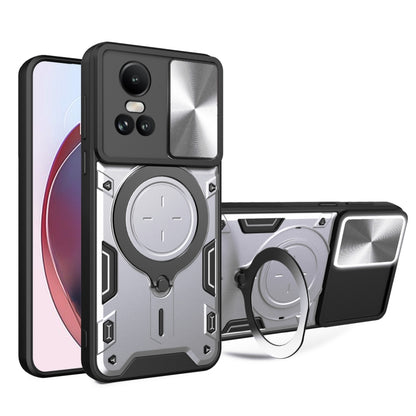 CD Texture Sliding Camshield Magnetic Holder Phone Case, For OPPO A38 4G Global, For OPPO A58 4G Global, For OPPO Reno10 5G Global, For OPPO A78 4G