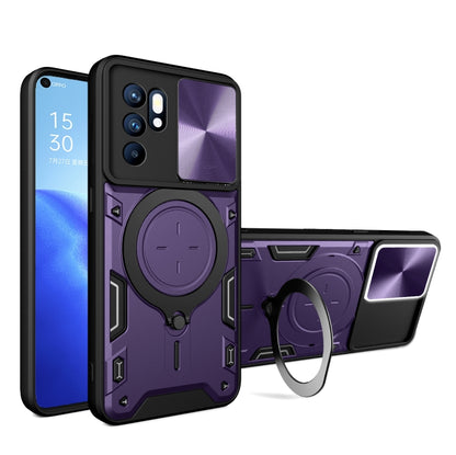 CD Texture Sliding Camshield Magnetic Holder Phone Case, For OPPO Reno 6 4G, For OPPO A15 / A15s / A35 2021, For OPPO A53 4G, For OPPO A9 2020 / A5 2020 / A11x, For OPPO A79 5G Global