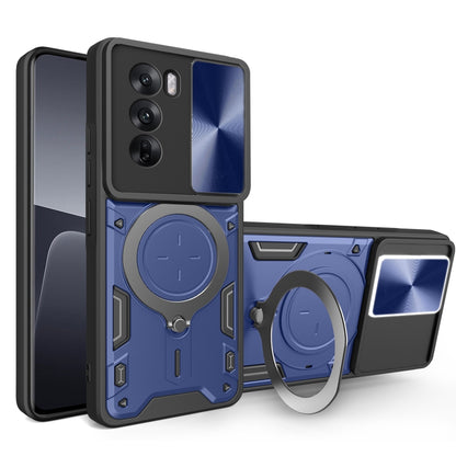 CD Texture Sliding Camshield Magnetic Holder Phone Case, For OPPO A3x 5G India / A3x 4G, For OPPO Reno12 F 5G Global, For OPPO A3 Pro 5G India, For OPPO Reno12 Pro 5G Global