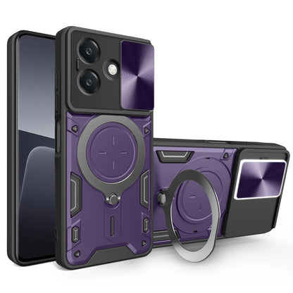 CD Texture Sliding Camshield Magnetic Holder Phone Case, For OPPO A3x 5G India / A3x 4G, For OPPO Reno12 F 5G Global, For OPPO A3 Pro 5G India, For OPPO Reno12 Pro 5G Global
