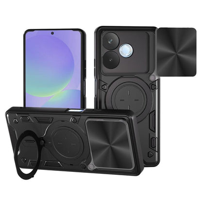 CD Texture Sliding Camshield Magnetic Holder Phone Case, For OPPO F29 Pro 5G Global, For OPPO F29 5G Global, For OPPO A5 Pro 5G Global, For OPPO Find X8