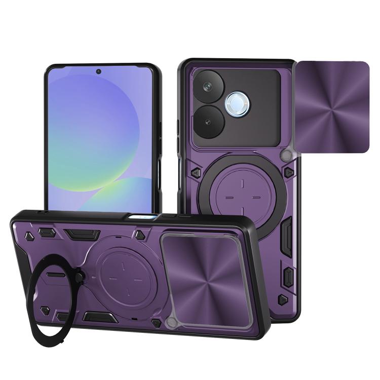 CD Texture Sliding Camshield Magnetic Holder Phone Case, For OPPO F29 Pro 5G Global, For OPPO F29 5G Global, For OPPO A5 Pro 5G Global, For OPPO Find X8