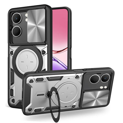 CD Texture Sliding Camshield Magnetic Holder Phone Case, For OPPO Reno14 F 5G Global, For OPPO A5 5G Global / A5x 5G, For OPPO Reno14 5G Global, For OPPO A59 5G Global