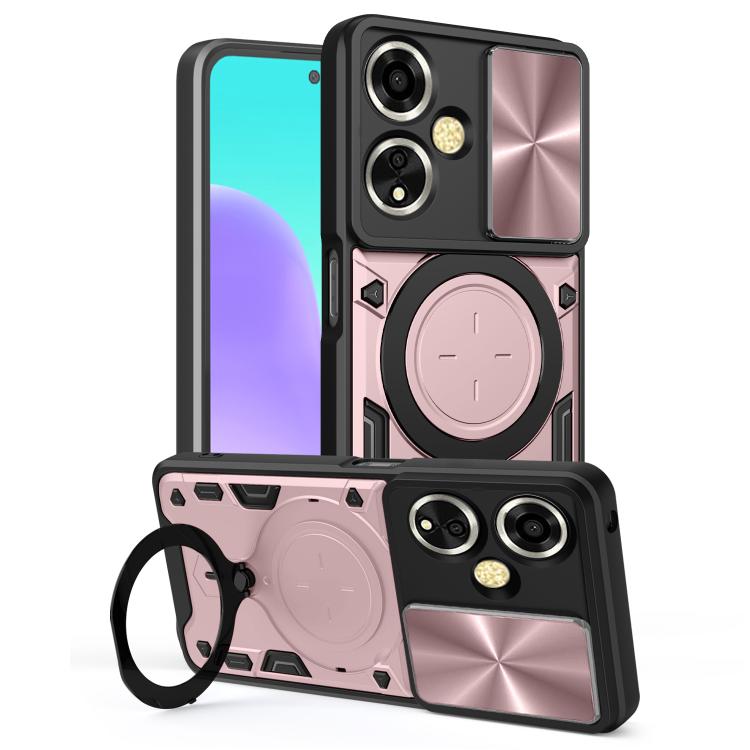 CD Texture Sliding Camshield Magnetic Holder Phone Case, For OPPO Reno14 F 5G Global, For OPPO A5 5G Global / A5x 5G, For OPPO Reno14 5G Global, For OPPO A59 5G Global