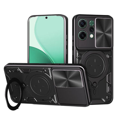 CD Texture Sliding Camshield Magnetic Holder Phone Case, For OPPO Reno14 F 5G Global, For OPPO A5 5G Global / A5x 5G, For OPPO Reno14 5G Global, For OPPO A59 5G Global