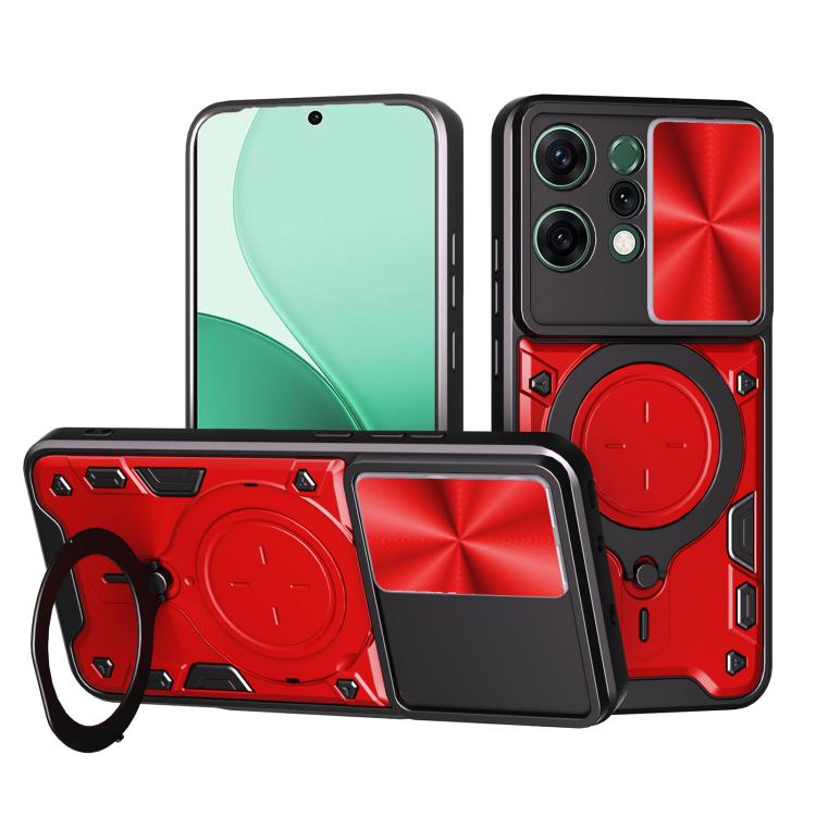 CD Texture Sliding Camshield Magnetic Holder Phone Case, For OPPO Reno14 F 5G Global, For OPPO A5 5G Global / A5x 5G, For OPPO Reno14 5G Global, For OPPO A59 5G Global