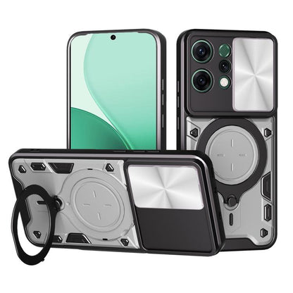 CD Texture Sliding Camshield Magnetic Holder Phone Case, For OPPO Reno14 F 5G Global, For OPPO A5 5G Global / A5x 5G, For OPPO Reno14 5G Global, For OPPO A59 5G Global