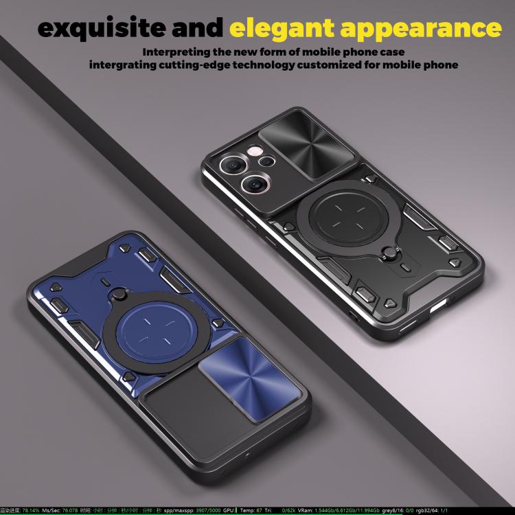 CD Texture Sliding Camshield Magnetic Holder Phone Case, For OPPO Reno14 F 5G Global, For OPPO A5 5G Global / A5x 5G, For OPPO Reno14 5G Global, For OPPO A59 5G Global