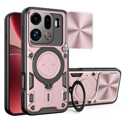 CD Texture Sliding Camshield Magnetic Holder Phone Case, For OPPO Reno16 F 5G, For OPPO Find X9 Ultra, For OPPO Find X9, For OPPO Find X9 Pro