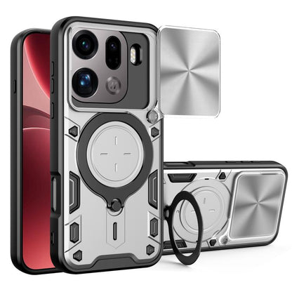 CD Texture Sliding Camshield Magnetic Holder Phone Case, For OPPO Reno16 F 5G, For OPPO Find X9 Ultra, For OPPO Find X9, For OPPO Find X9 Pro