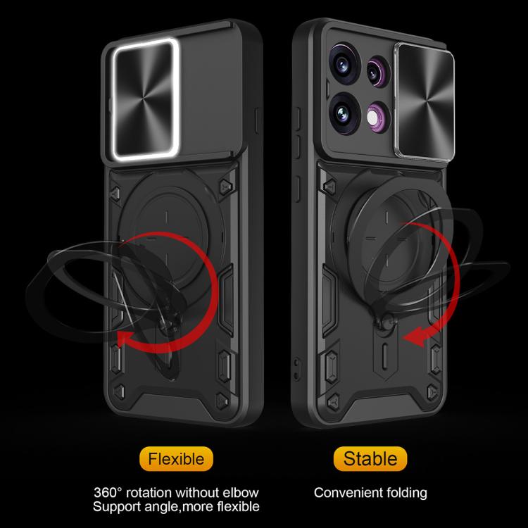 CD Texture Sliding Camshield Magnetic Holder Phone Case, For OPPO Reno16 F 5G, For OPPO Find X9 Ultra, For OPPO Find X9, For OPPO Find X9 Pro