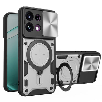 CD Texture Sliding Camshield Magnetic Holder Phone Case, For OPPO Reno16 F 5G, For OPPO Find X9 Ultra, For OPPO Find X9, For OPPO Find X9 Pro