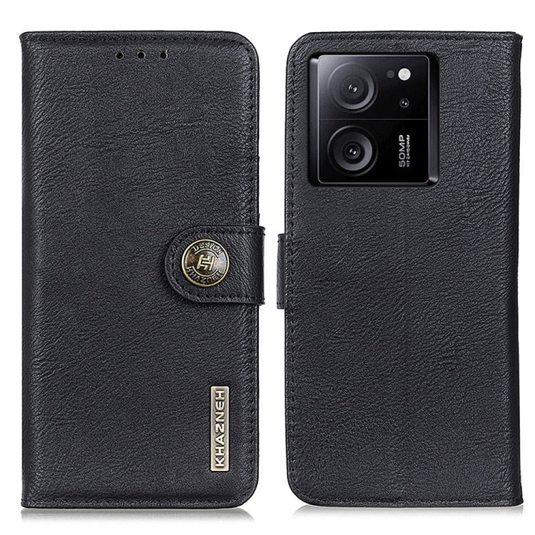 KHAZNEH Cowhide Texture Flip Leather Phone Case, For Xiaomi Redmi Note 13 5G Global, For Xiaomi Redmi Note 13 Pro+, For Xiaomi 13T 5G / Redmi K60 Ultra 5G, For Xiaomi Redmi 12 4G, For Xiaomi Redmi Note 12S 4G