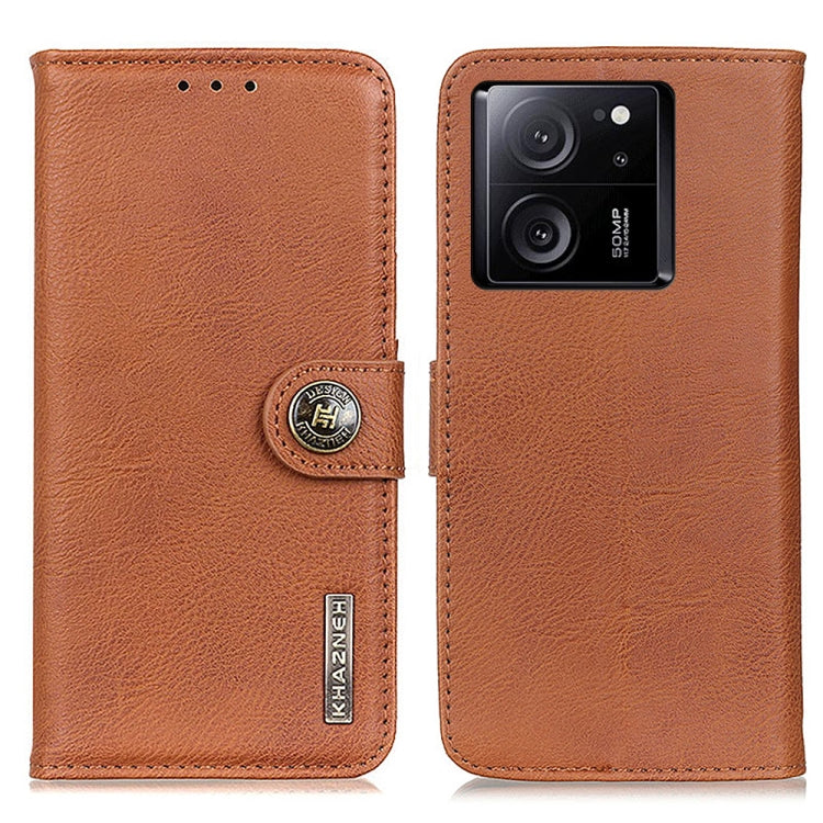 KHAZNEH Cowhide Texture Flip Leather Phone Case, For Xiaomi Redmi Note 13 5G Global, For Xiaomi Redmi Note 13 Pro+, For Xiaomi 13T 5G / Redmi K60 Ultra 5G, For Xiaomi Redmi 12 4G, For Xiaomi Redmi Note 12S 4G