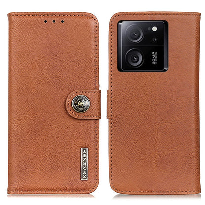 KHAZNEH Cowhide Texture Flip Leather Phone Case, For Xiaomi Redmi Note 13 5G Global, For Xiaomi Redmi Note 13 Pro+, For Xiaomi 13T 5G / Redmi K60 Ultra 5G, For Xiaomi Redmi 12 4G, For Xiaomi Redmi Note 12S 4G