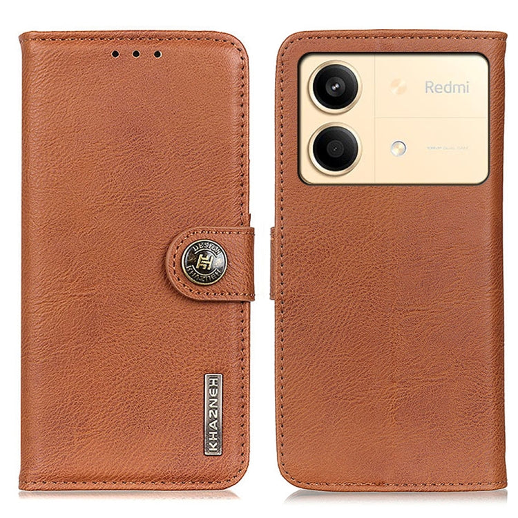 KHAZNEH Cowhide Texture Flip Leather Phone Case, For Xiaomi Poco X6 Pro 5G/Redmi K70E, For Xiaomi Redmi Note 13R Pro, For Xiaomi Redmi Note 13 Pro 5G/Poco X6, For Xiaomi 14 Ultra, For Xiaomi 14 Pro, For Xiaomi 14