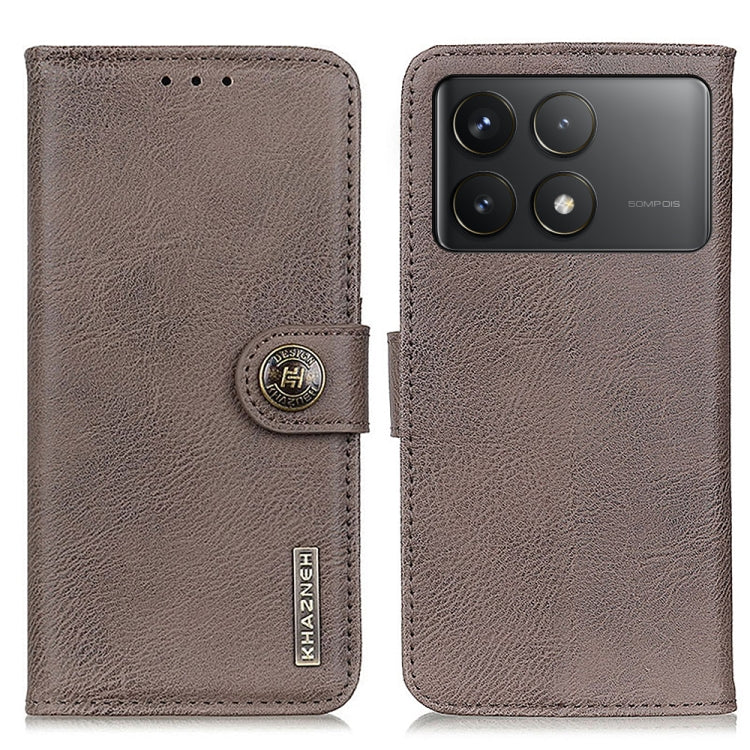 KHAZNEH Cowhide Texture Flip Leather Phone Case, For Xiaomi Poco F6 / Redmi Turbo 3, For Xiaomi Poco F6 Pro, For Xiaomi Redmi K70 5G / K70 Pro 5G, For Xiaomi Redmi Note 13 Pro 4G/Poco M6 Pro 4G, For Xiaomi Redmi 13C, For Xiaomi Redmi Note 13 4G