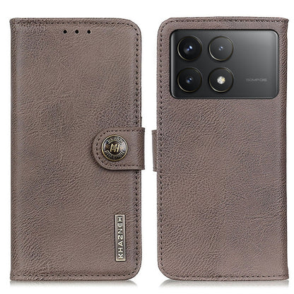 KHAZNEH Cowhide Texture Flip Leather Phone Case, For Xiaomi Poco F6 / Redmi Turbo 3, For Xiaomi Poco F6 Pro, For Xiaomi Redmi K70 5G / K70 Pro 5G, For Xiaomi Redmi Note 13 Pro 4G/Poco M6 Pro 4G, For Xiaomi Redmi 13C, For Xiaomi Redmi Note 13 4G