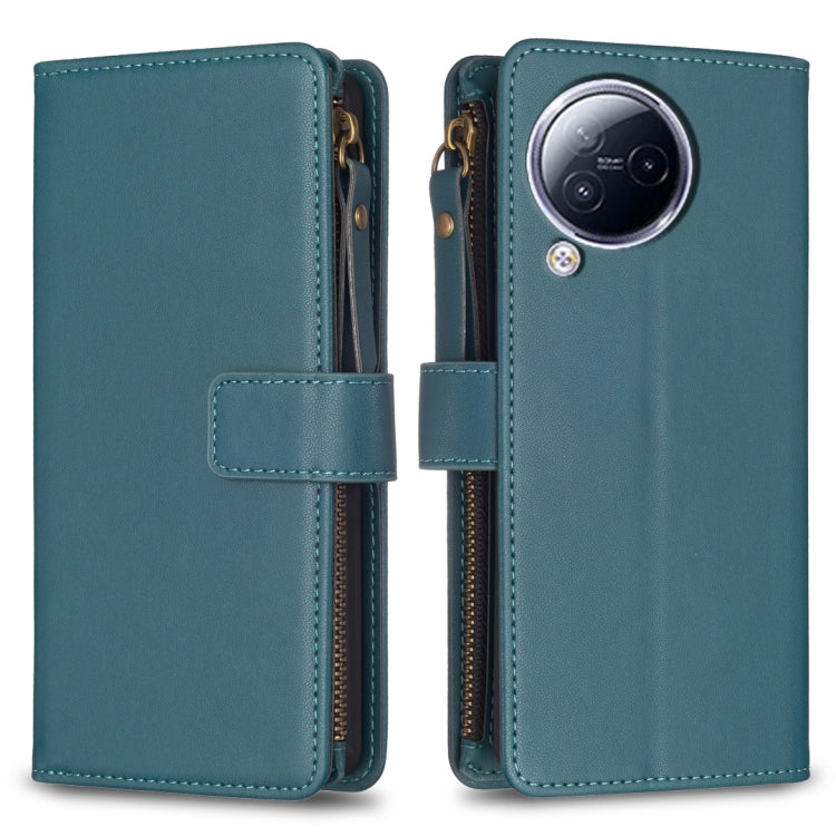 9 Card Slots Zipper Wallet Leather Flip Phone Case, For Xiaomi Poco F5 5G, For Xiaomi Redmi Note 12S 4G, For Xiaomi Redmi Note 12 4G, For Xiaomi Civi 3 5G
